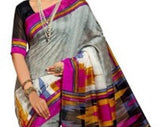 PerfectBlue Printed Bhagalpuri Cotton Sari