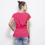 Popnetic Casual Short Sleeve Solid Women's Top