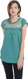 Fantasy Ika Casual Short Sleeve Solid Women's Top