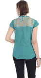 Fantasy Ika Casual Short Sleeve Solid Women's Top