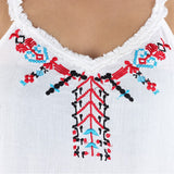 Megha Casual Sleeveless Self Design Women's Top