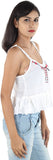 Megha Casual Sleeveless Self Design Women's Top