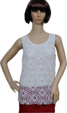 Sarva Party, Casual Sleeveless Self Design Women's Top