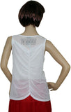 Sarva Party, Casual Sleeveless Self Design Women's Top