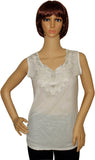 Sarva Party, Formal, Casual Sleeveless Embellished Women's Top