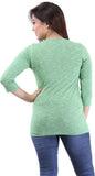 The Clove Casual 3/4 Sleeve Self Design Women's Top