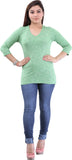 The Clove Casual 3/4 Sleeve Self Design Women's Top