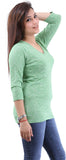 The Clove Casual 3/4 Sleeve Self Design Women's Top