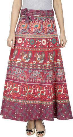 Wisegirls Printed Women's Wrap Around Skirt