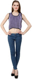 Shilpkala Casual Sleeveless Self Design Women's Top