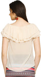 Zink London Casual Short Sleeve Solid Women's Top