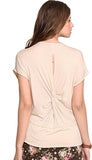 Zink London Casual Short Sleeve Solid Women's Top