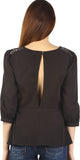 Ozel Studio Casual Full Sleeve Solid Women's Top