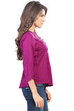 SFDS Casual, Party, Wedding 3/4 Sleeve Solid Women's Top
