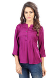 SFDS Casual, Party, Wedding 3/4 Sleeve Solid Women's Top
