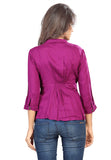 SFDS Casual, Party, Wedding 3/4 Sleeve Solid Women's Top