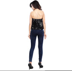 Urban Fashion Bank Casual, Party, Festive, Lounge Wear Sleeveless Embellished Women's Top