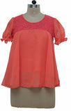 Tapyti Casual Short Sleeve Solid Women's Top