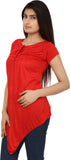 TeeMoods Casual Short Sleeve Solid Women's Top