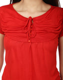 TeeMoods Casual Short Sleeve Solid Women's Top