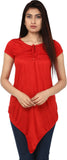 TeeMoods Casual Short Sleeve Solid Women's Top