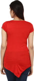 TeeMoods Casual Short Sleeve Solid Women's Top