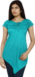TeeMoods Casual Short Sleeve Solid Women's Top