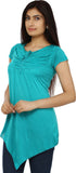TeeMoods Casual Short Sleeve Solid Women's Top
