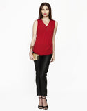 FabAlley Casual Sleeveless Solid Women's Top