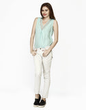 FabAlley Casual Sleeveless Solid Women's Top