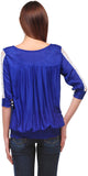 Klick Casual 3/4 Sleeve Solid, Self Design Women's Top