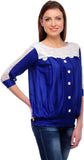 Klick Casual 3/4 Sleeve Solid, Self Design Women's Top