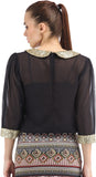 Cation Casual 3/4 Sleeve Solid Women's Top