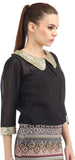 Cation Casual 3/4 Sleeve Solid Women's Top