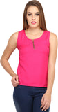 Cation Casual Sleeveless Solid Women's Top