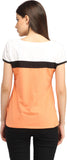 Cation Casual Short Sleeve Solid Women's Top