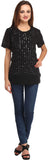 Fashionite Casual Short Sleeve Embellished Women's Top