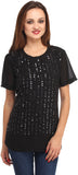 Fashionite Casual Short Sleeve Embellished Women's Top