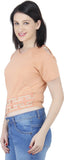 Butterfly Wears Casual Short Sleeve Solid Women's Top