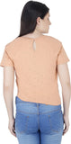 Butterfly Wears Casual Short Sleeve Solid Women's Top