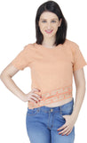 Butterfly Wears Casual Short Sleeve Solid Women's Top