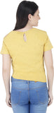 Butterfly Wears Casual Short Sleeve Solid Women's Top