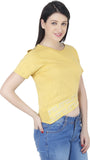 Butterfly Wears Casual Short Sleeve Solid Women's Top