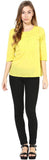 The Vanca Casual 3/4 Sleeve Polka Print Women's Top