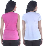 TSG Breeze Casual Sleeveless, Short Sleeve Solid, Embellished Women's Top