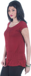 TSG Breeze Casual Short Sleeve Solid, Embellished Women's Top