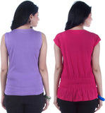 TSG Breeze Casual Sleeveless, Short Sleeve Solid Women's Top