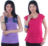 TSG Breeze Casual Sleeveless, Short Sleeve Solid Women's Top