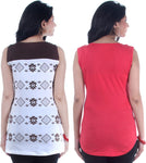 TSG Breeze Casual Sleeveless Solid, Printed Women's Top