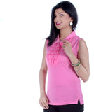TSG Breeze Casual Sleeveless, Short Sleeve Solid Women's Top